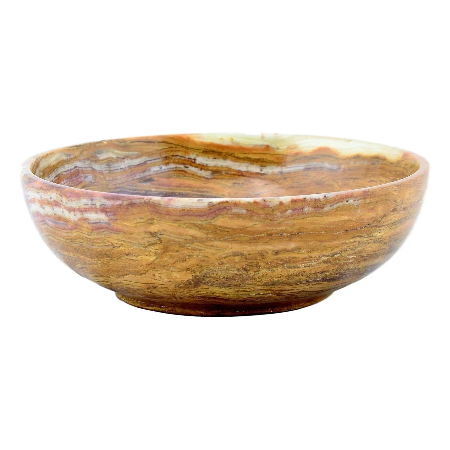 Multi Brown Onyx 8-inch Decorative Bowl - PoshaBella
