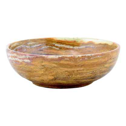 Multi Brown Onyx 8-inch Decorative Bowl - PoshaBella