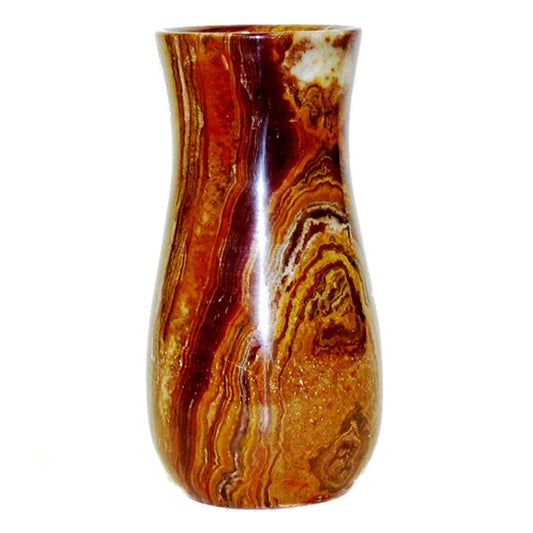 Multi Brown Onyx 9 inch Vase - PoshaBella