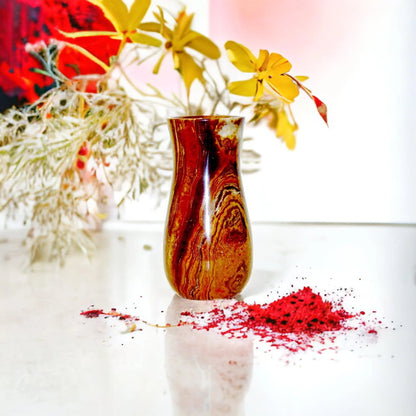 Multi Brown Onyx 9 inch Vase - PoshaBella