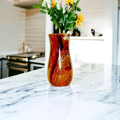 Multi Brown Onyx 9 inch Vase - PoshaBella
