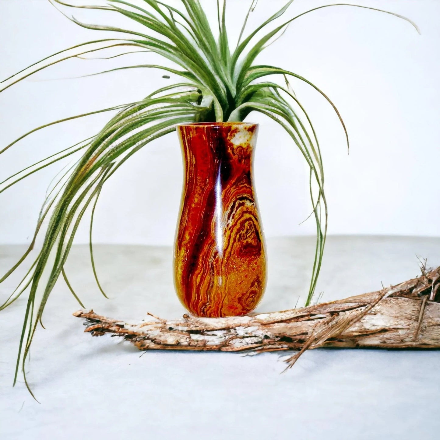 Multi Brown Onyx 9 inch Vase - PoshaBella