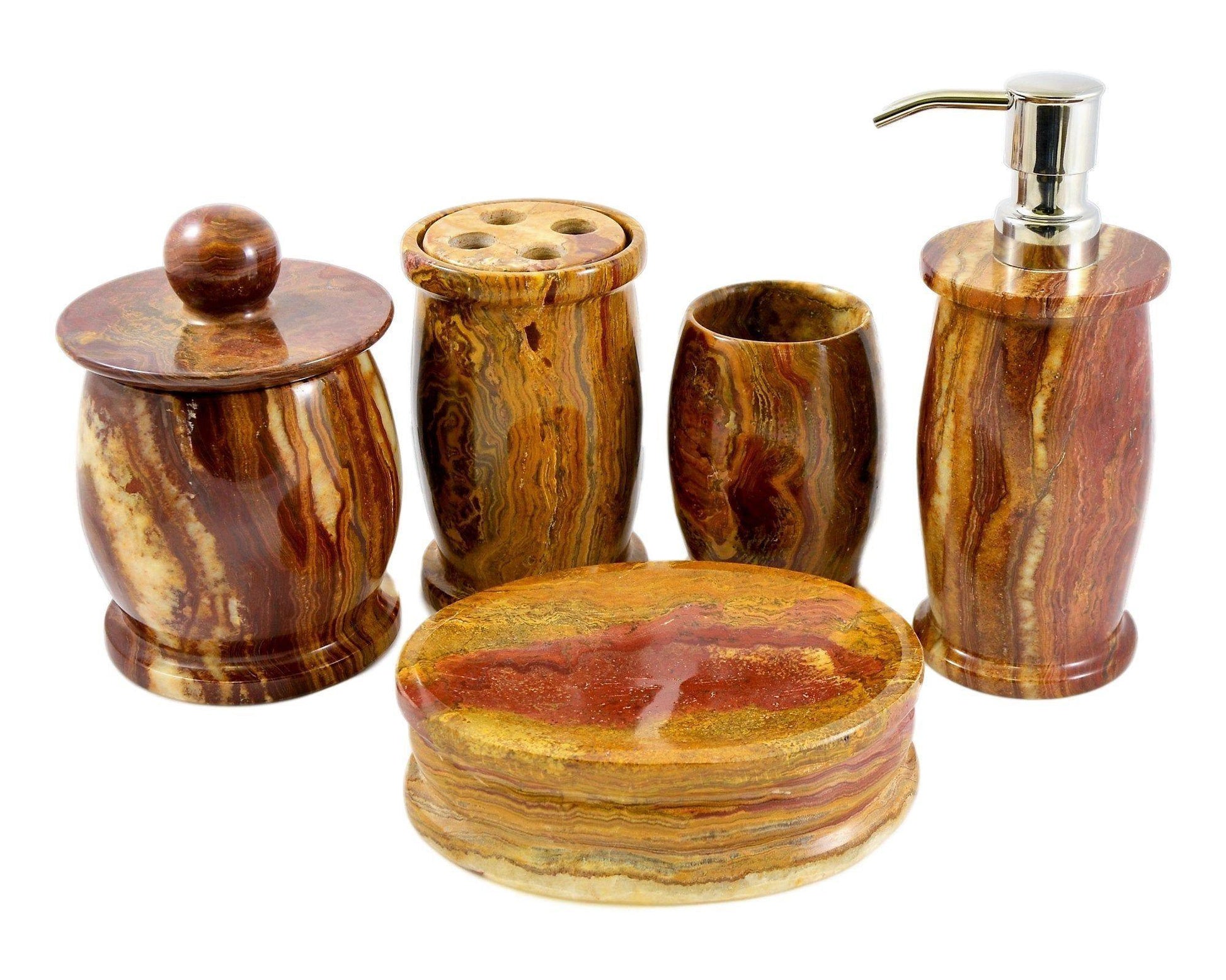 Multi Brown Onyx Liquid Soap & Lotion Dispenser - PoshaBella
