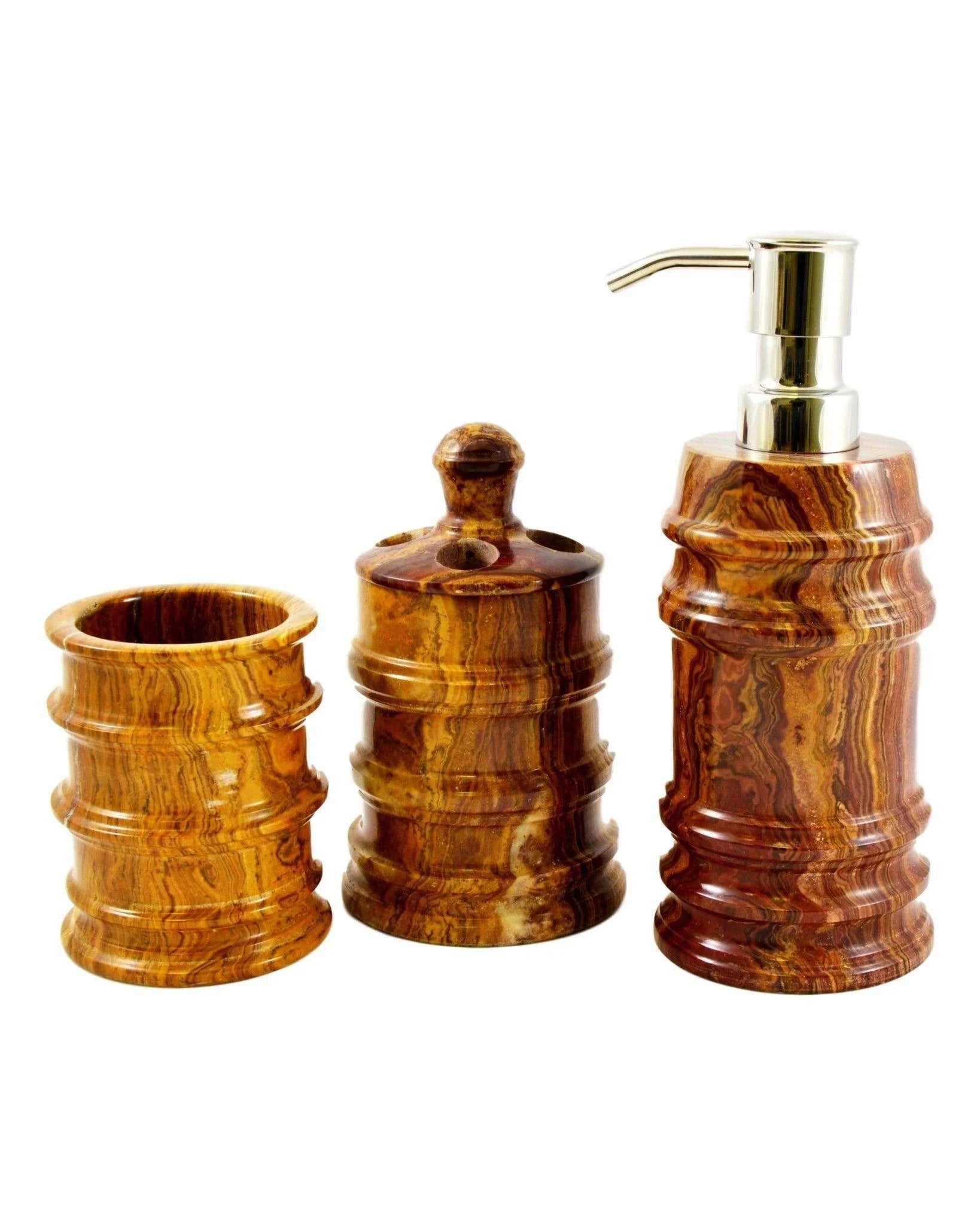 Multi Brown Onyx Liquid Soap & Lotion Dispenser - PoshaBella