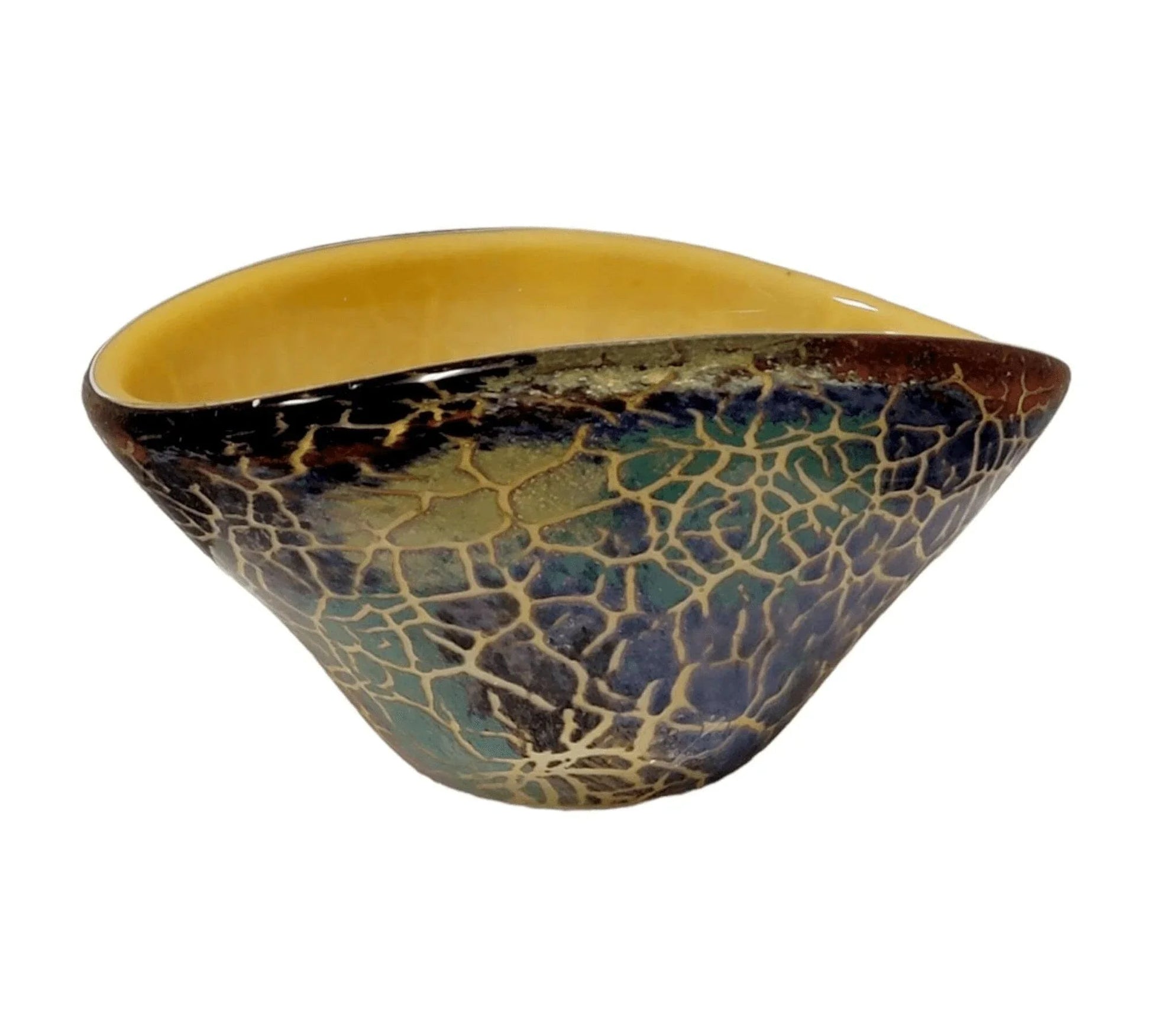 Murano Style 9-inches Glass Decorative Bowl - PoshaBella