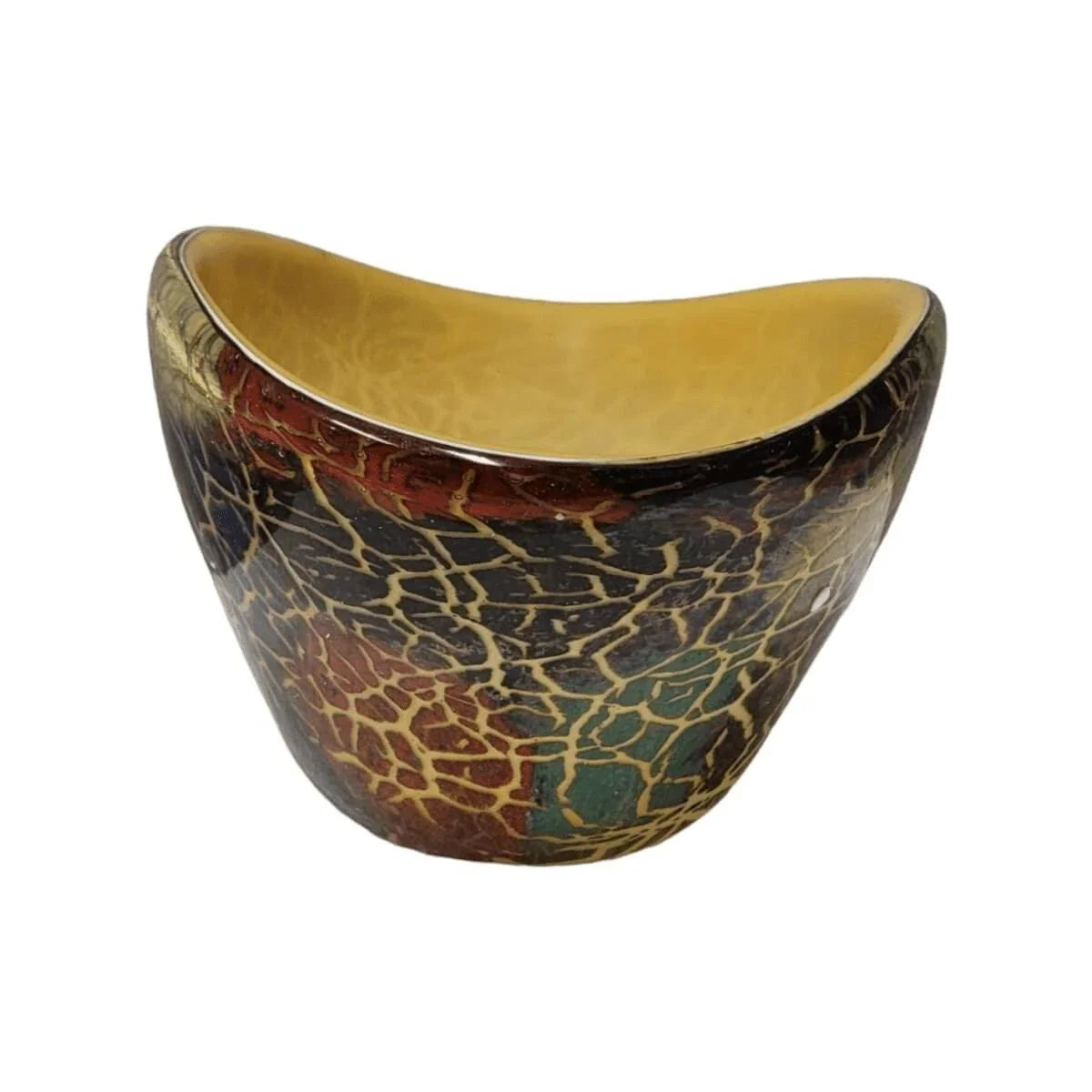 Murano Style 9-inches Glass Decorative Bowl - PoshaBella