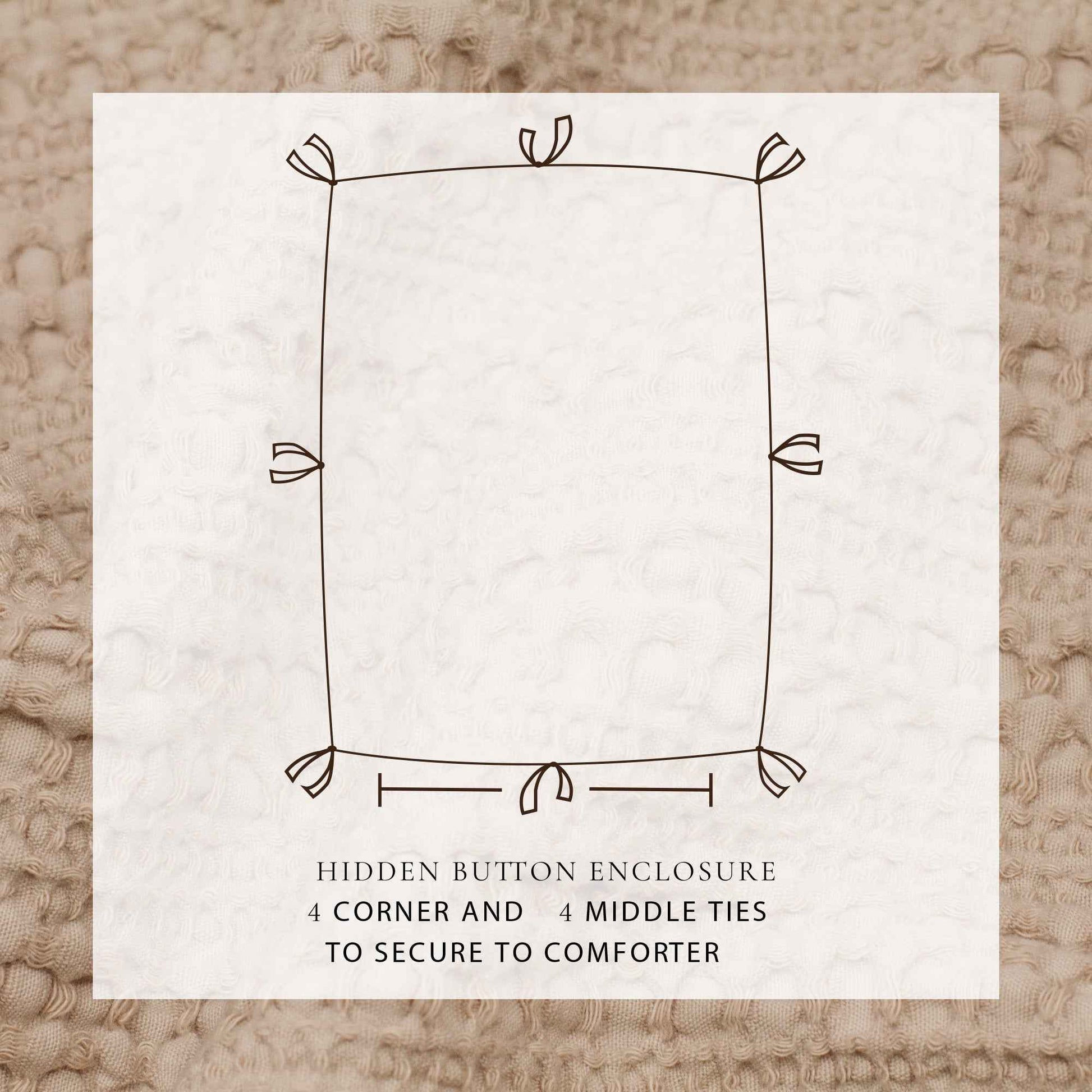 100% Cotton Honeycomb Waffle Duvet Set - Mattea Collection