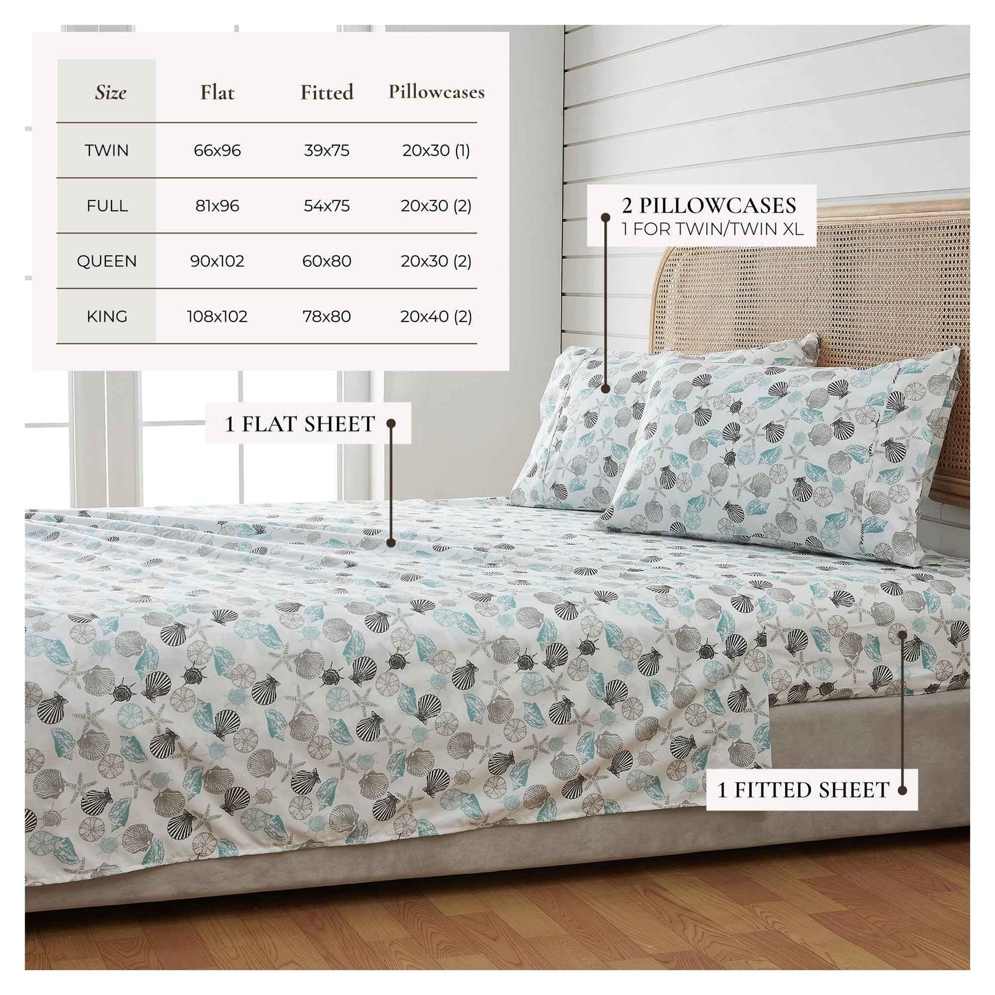 Coastal Printed Sheet Set - Newport Collection