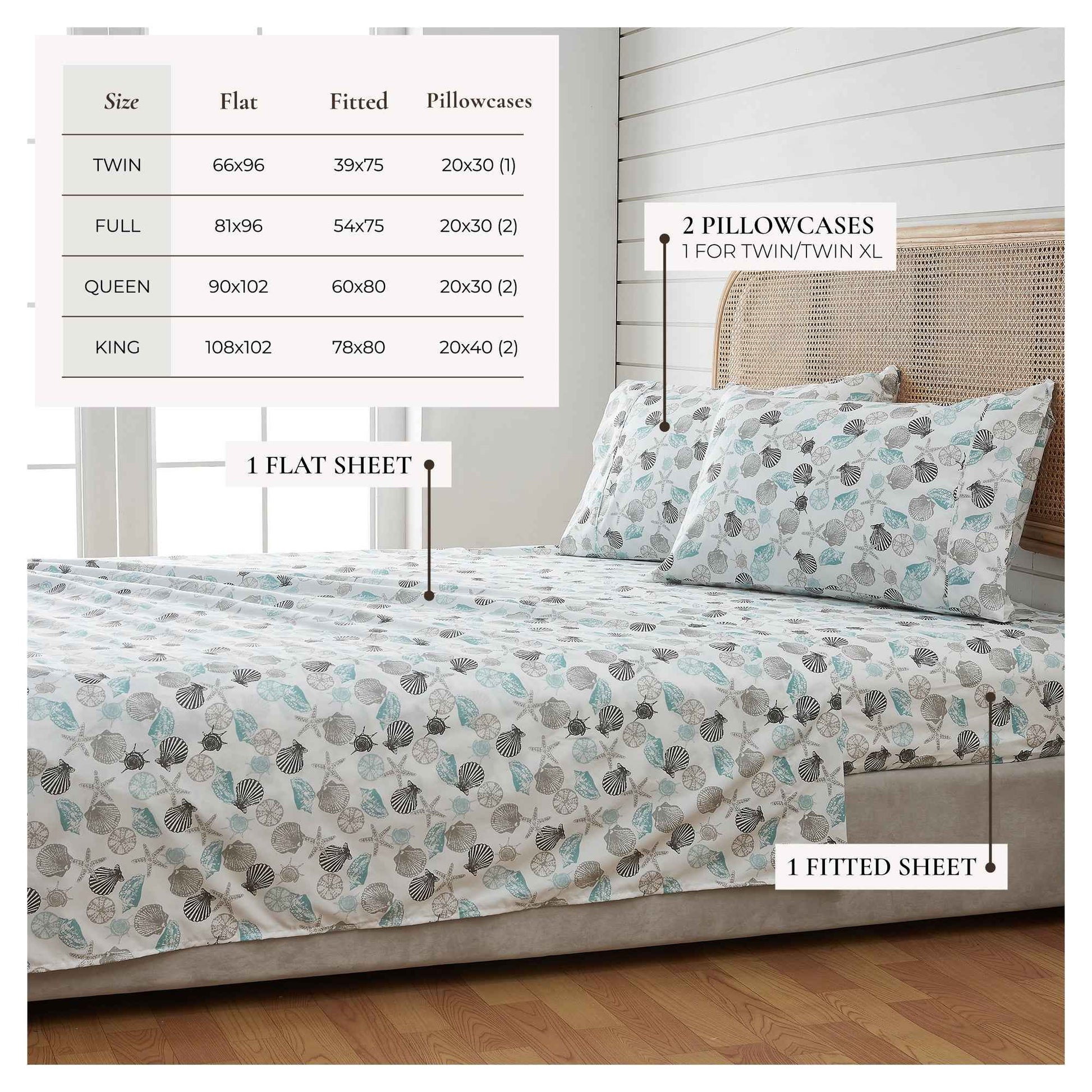 Coastal Printed Sheet Set - Newport Collection