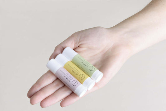 Natural Unscented Lip Balm – Set of 3