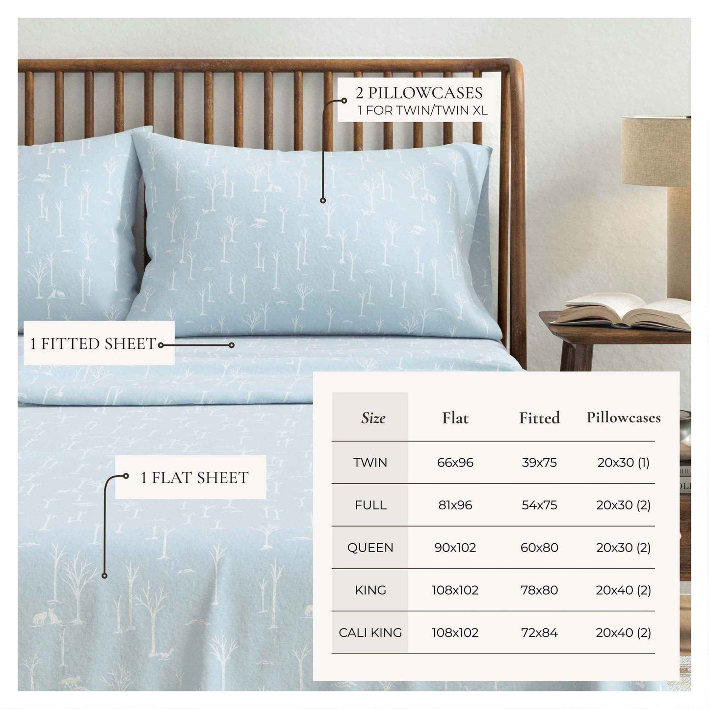 Turkish Cotton Flannel Sheet Set - Elevated Lodge Collection