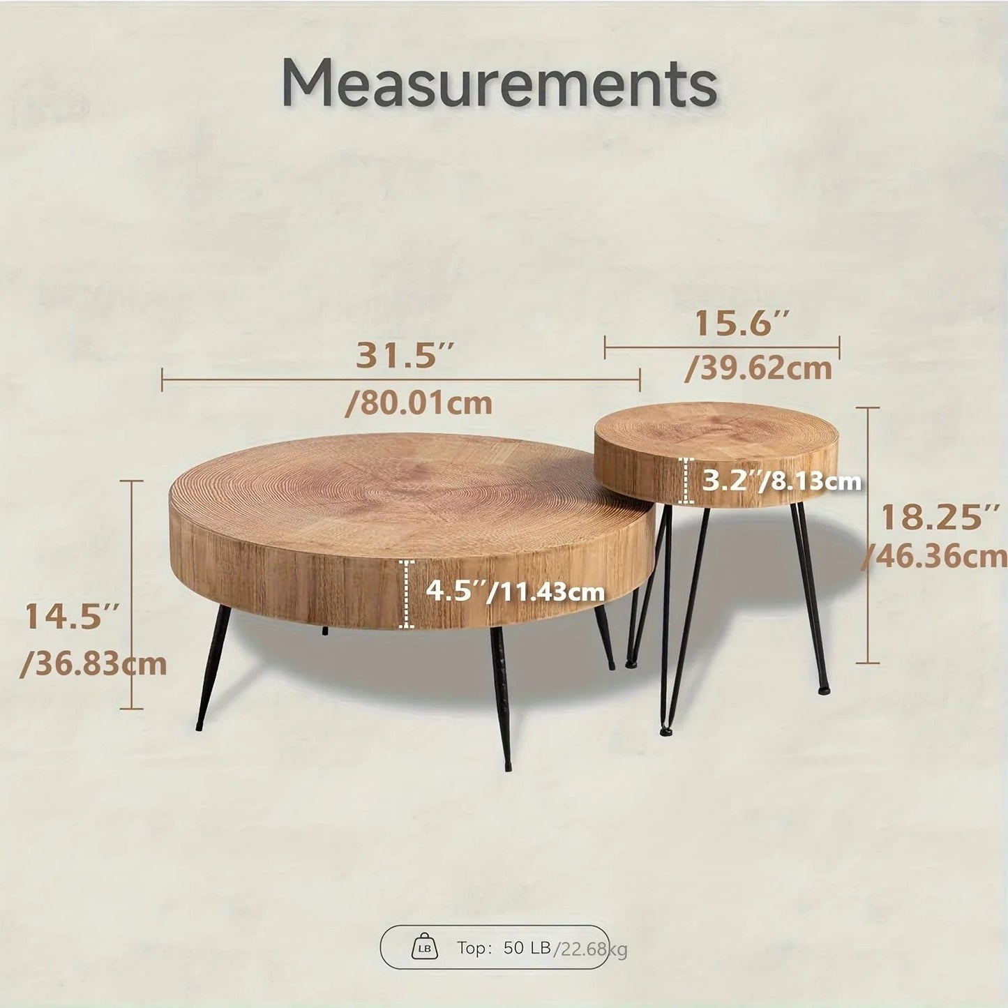 Nesting Table - Modern Reclaimed Wood Set