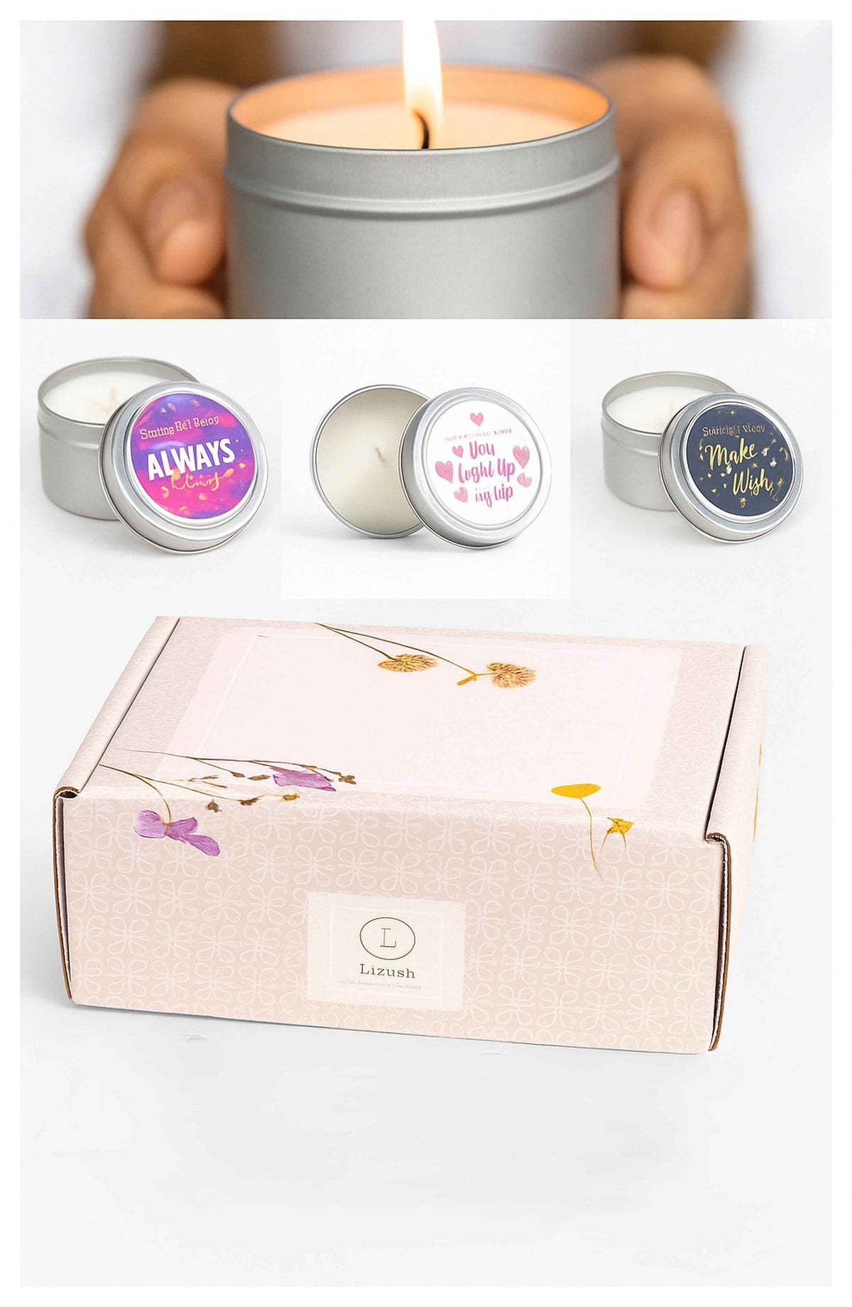 Bergamot & Lavender Soy Candle Trio – 3 Aromatherapy Candles