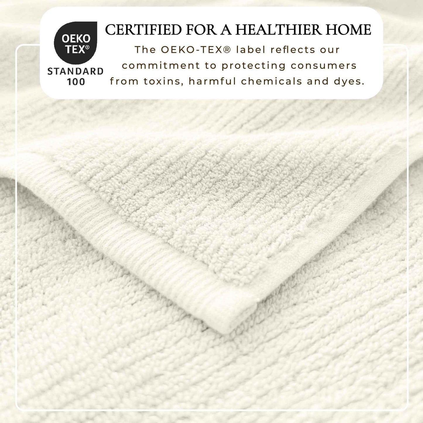Turkish Cotton Ribbed 6-Piece Bath Towel Set - Georgiana Collection