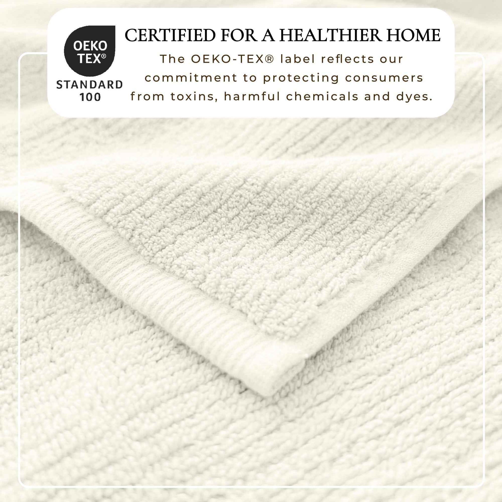 Turkish Cotton Ribbed 6-Piece Bath Towel Set - Georgiana Collection