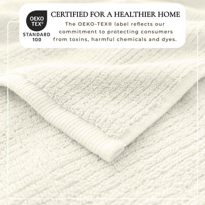 Turkish Cotton Ribbed 6-Piece Bath Towel Set - Georgiana Collection