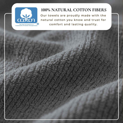 Turkish Cotton Ribbed 6-Piece Bath Towel Set - Georgiana Collection