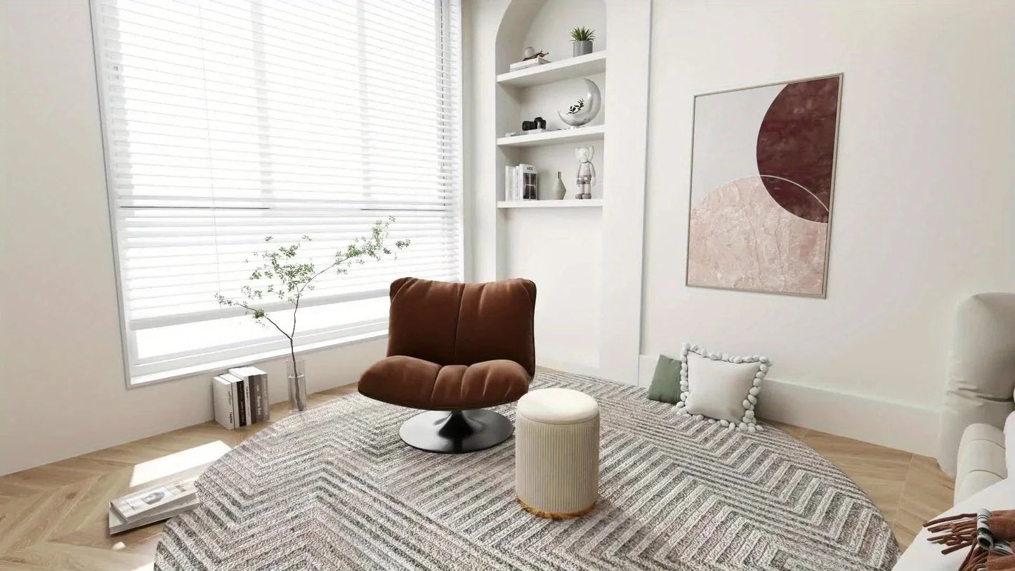 Ottoman - Hidden Leather Round