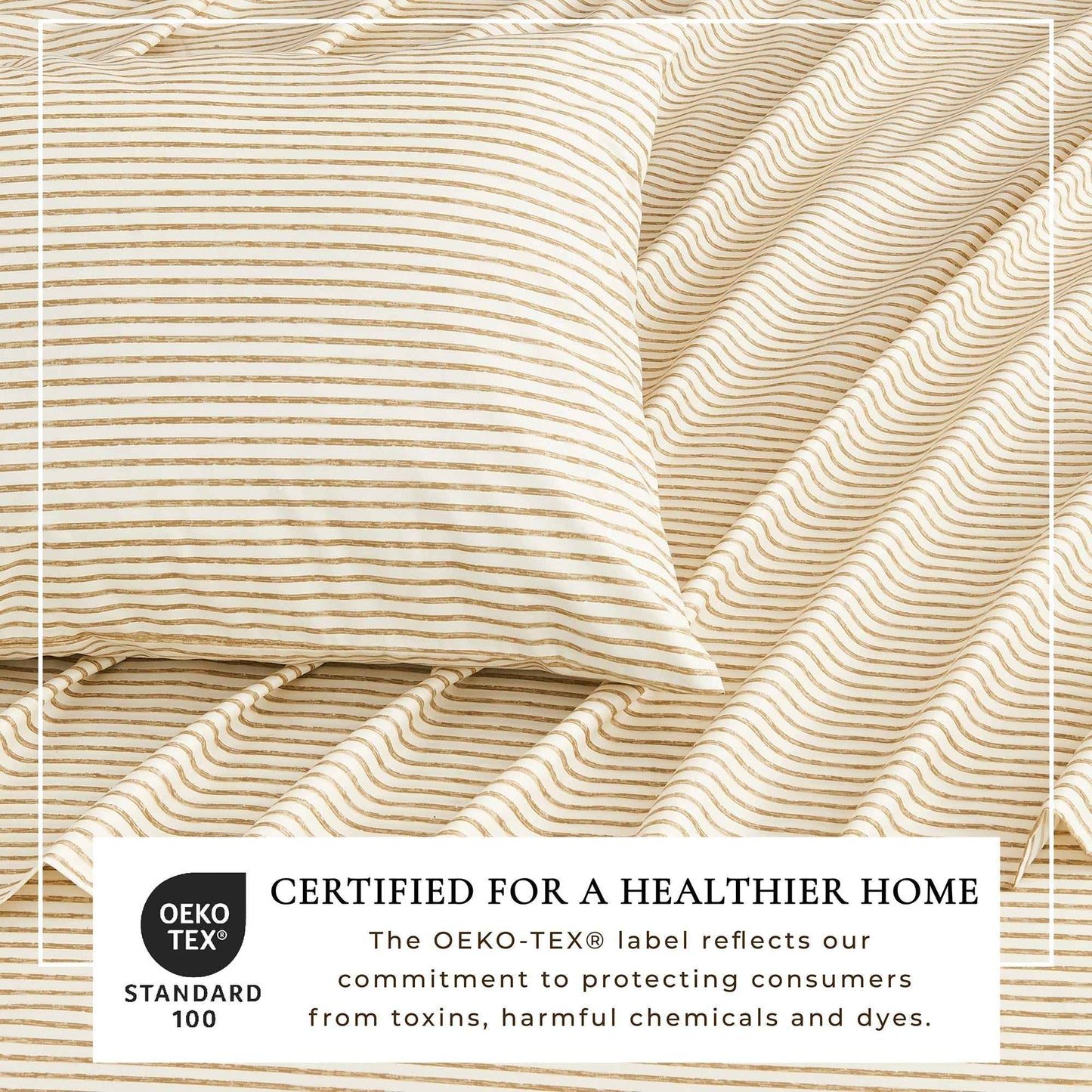 Striped Microfiber Sheet Set - Evette Collection