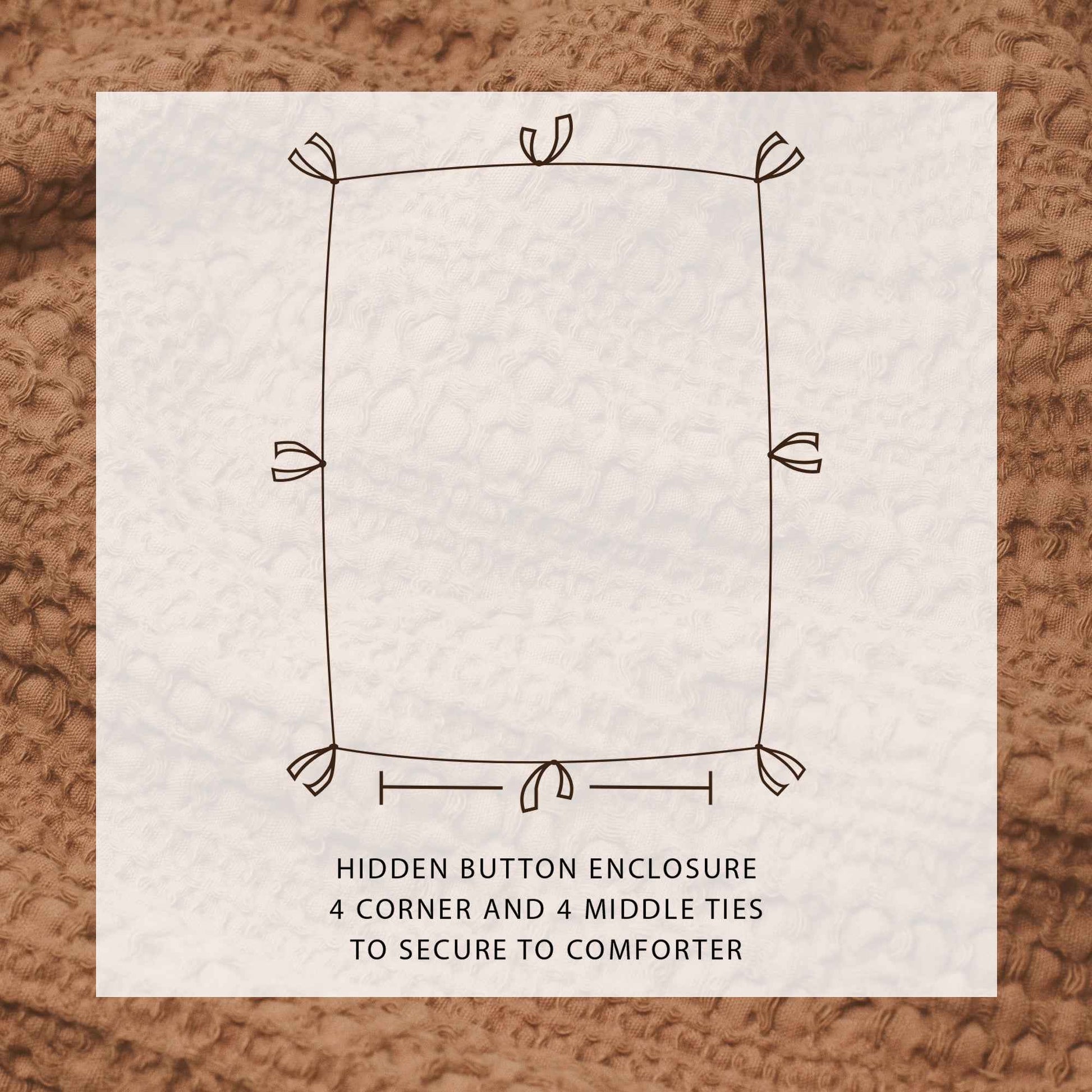 100% Cotton Honeycomb Waffle Duvet Set - Mattea Collection