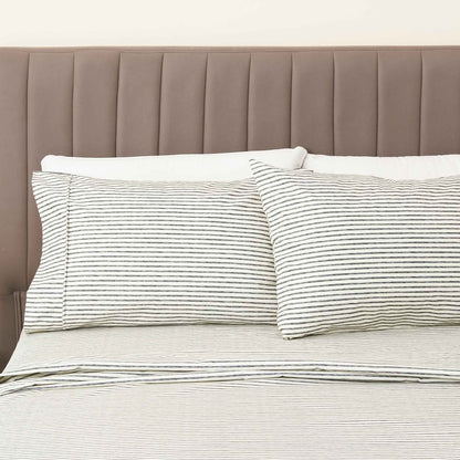 Striped Microfiber Sheet Set - Evette Collection