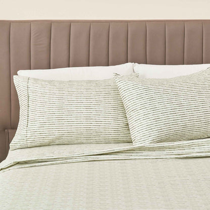 Striped Microfiber Sheet Set - Evette Collection