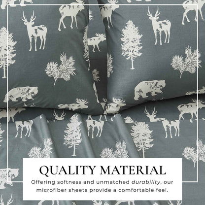 4-Piece Lodge Microfiber Sheet - Mountain Ridge Collection