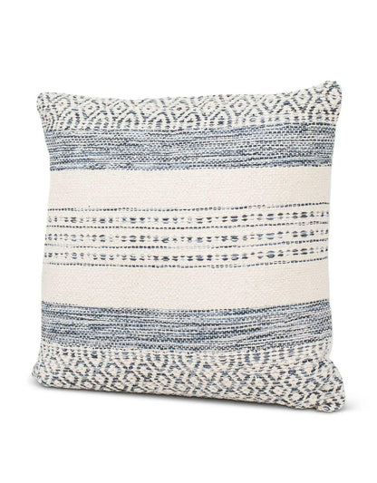 Pillow Case - Handwoven in indigo Stripes Design - PoshaBella