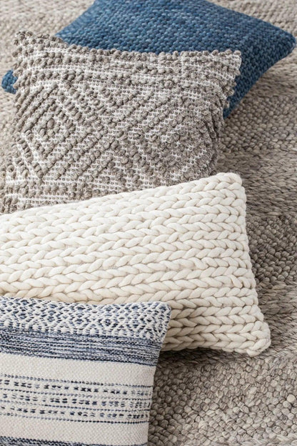 Pillow Case - Handwoven in indigo Stripes Design - PoshaBella