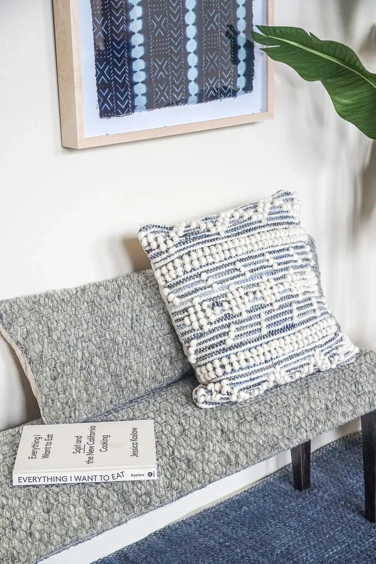 Pillow Case of Recycled Denim | Handwoven Collection - PoshaBella