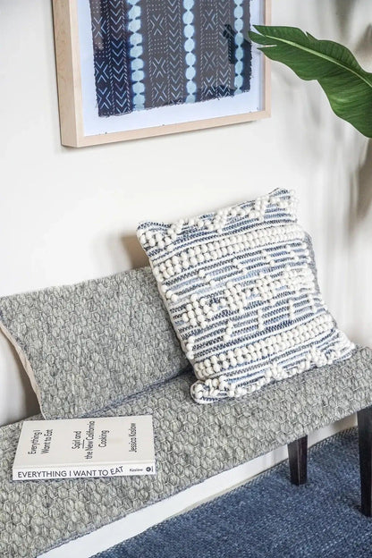 Pillow Case of Recycled Denim | Handwoven Collection - PoshaBella