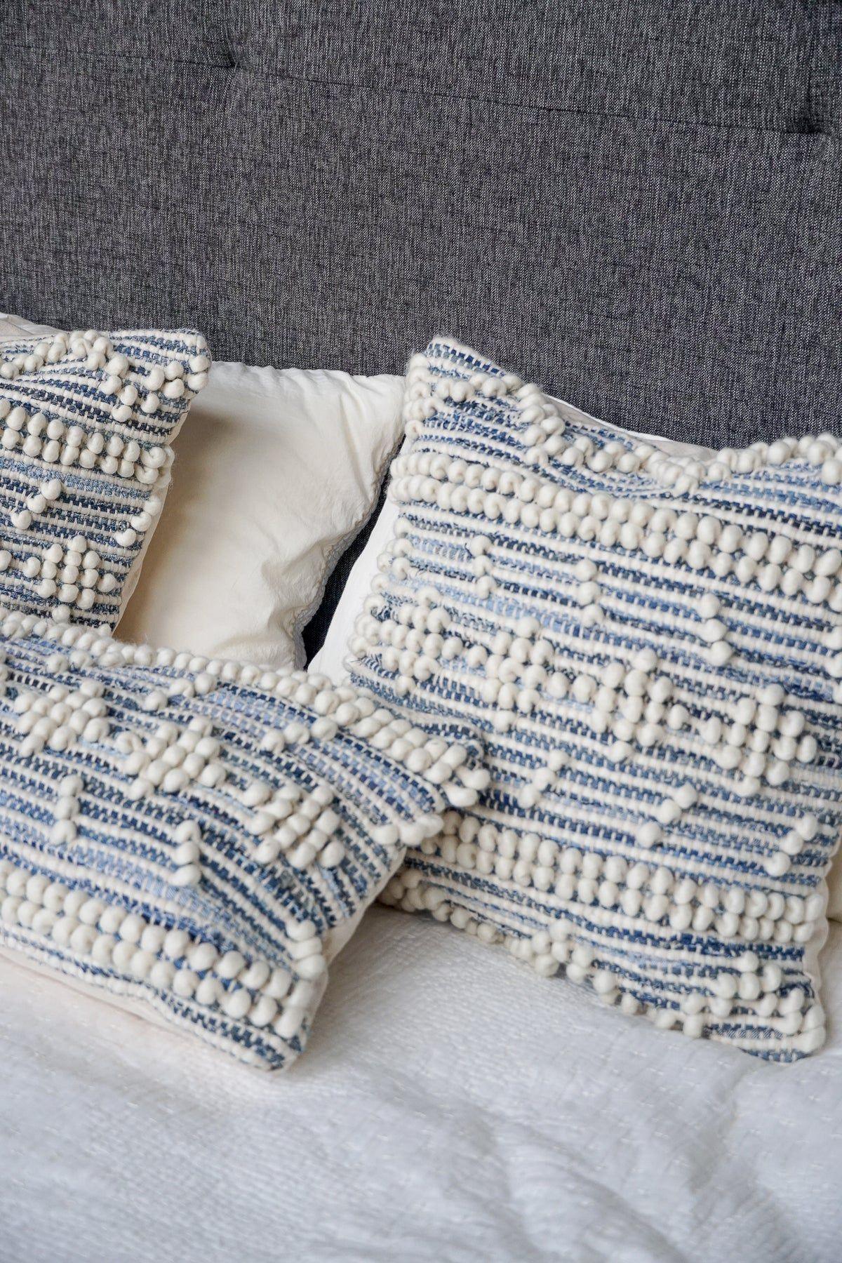 Pillow Case of Recycled Denim | Handwoven Collection - PoshaBella