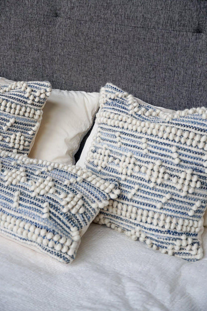 Pillow Case of Recycled Denim | Handwoven Collection - PoshaBella