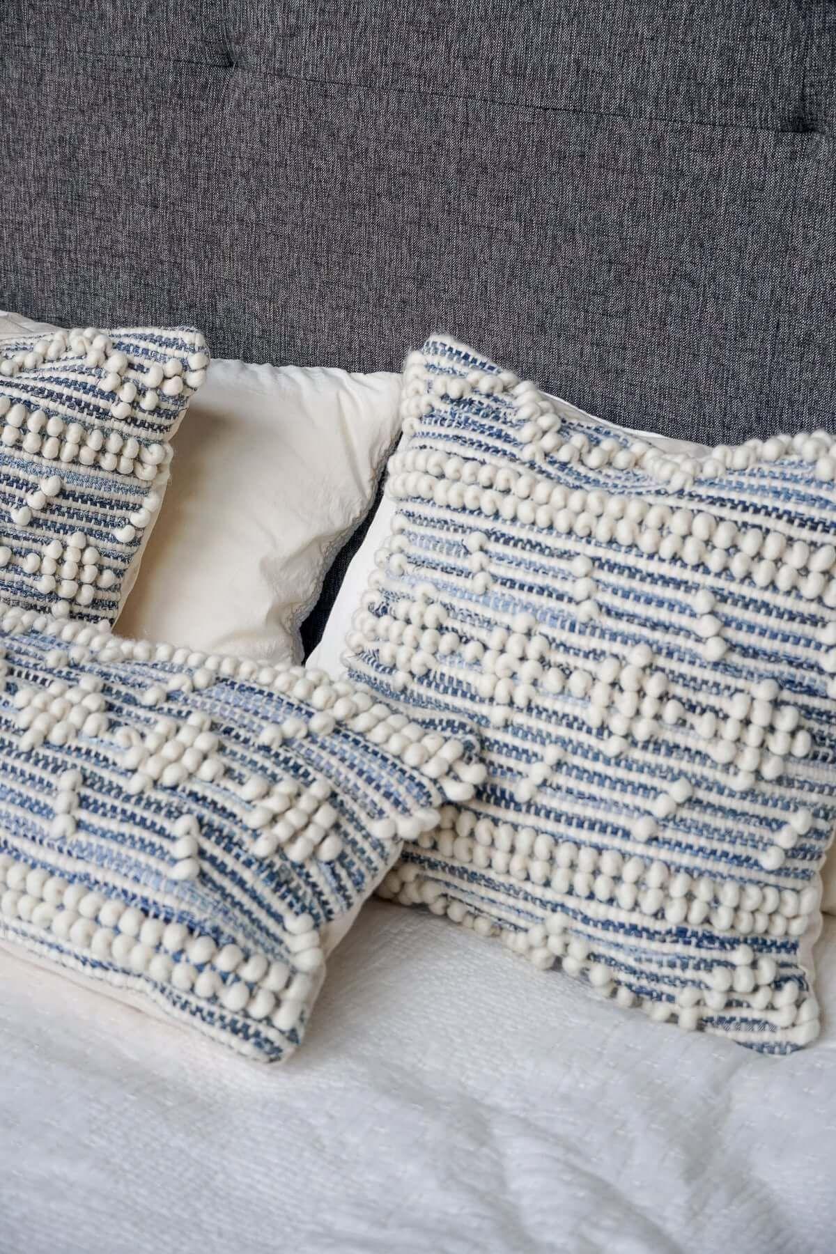 Pillow Case of Recycled Denim | Handwoven Collection - PoshaBella