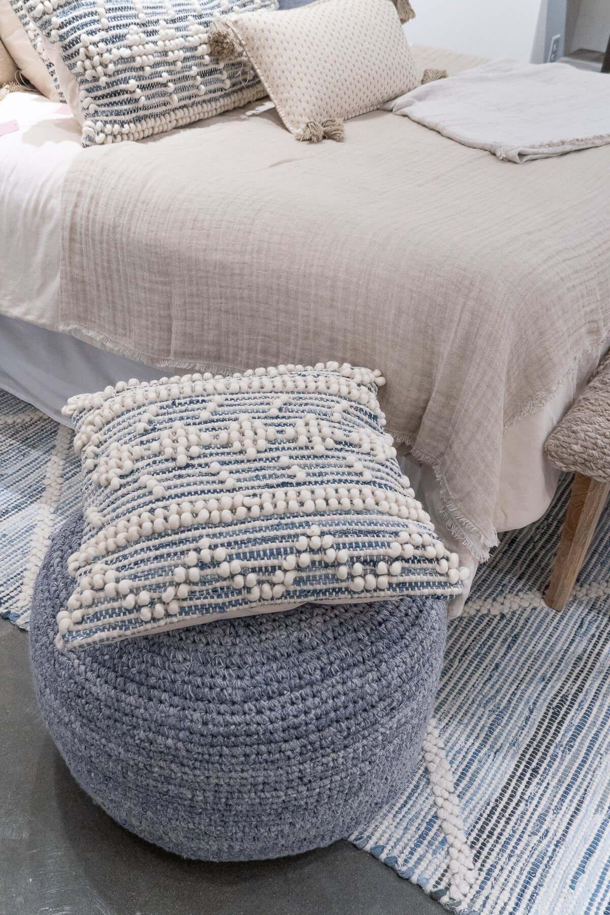 Pillow Case of Recycled Denim | Handwoven Collection - PoshaBella