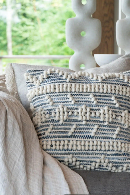 Pillow Case of Recycled Denim | Handwoven Collection - PoshaBella