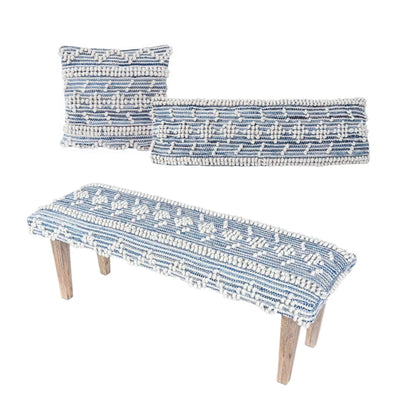 Pillow Case of Recycled Denim | Handwoven Collection - PoshaBella
