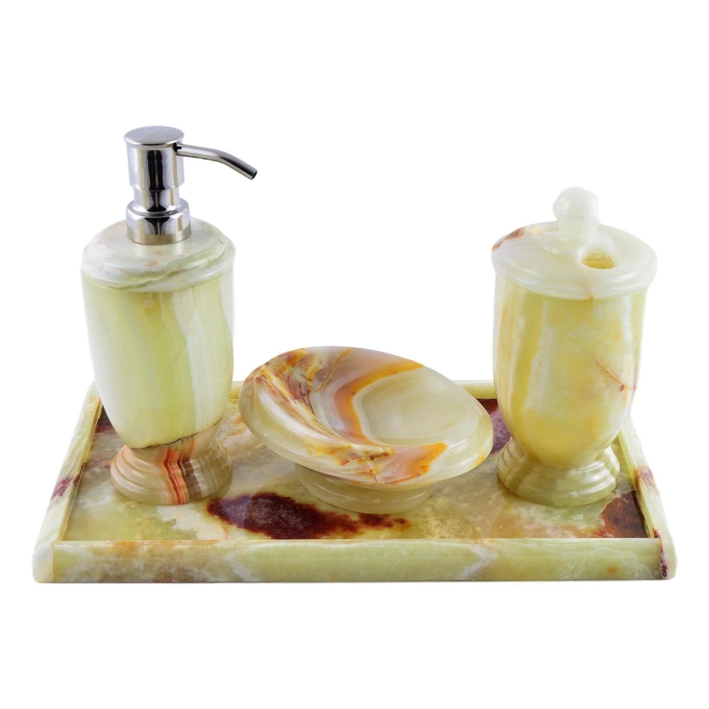 Pistachio Green Onyx Bathroom Set of Atlantic Collection - PoshaBella