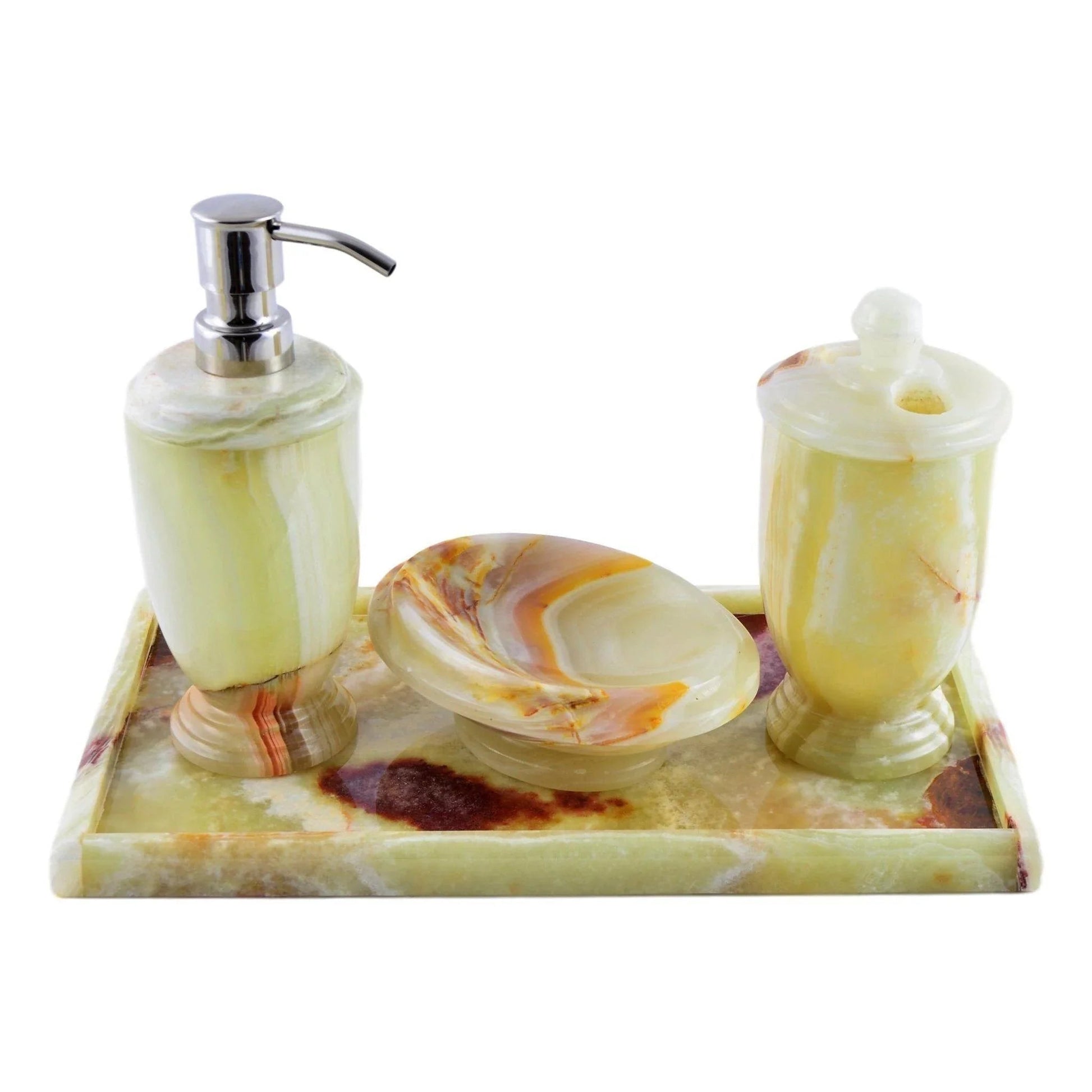 Pistachio Green Onyx Bathroom Set of Atlantic Collection - PoshaBella