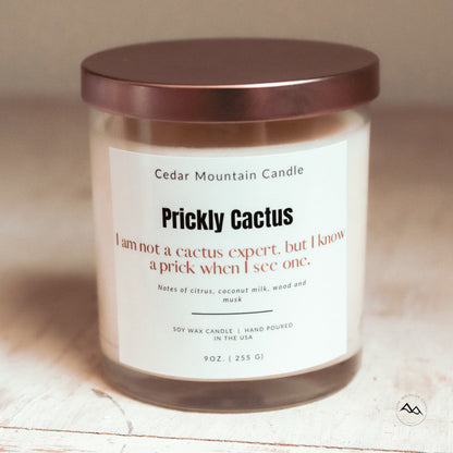 I am Not a Cactus Expert, but I know a Prick when I See One - 9 oz Soy Candle - PoshaBella