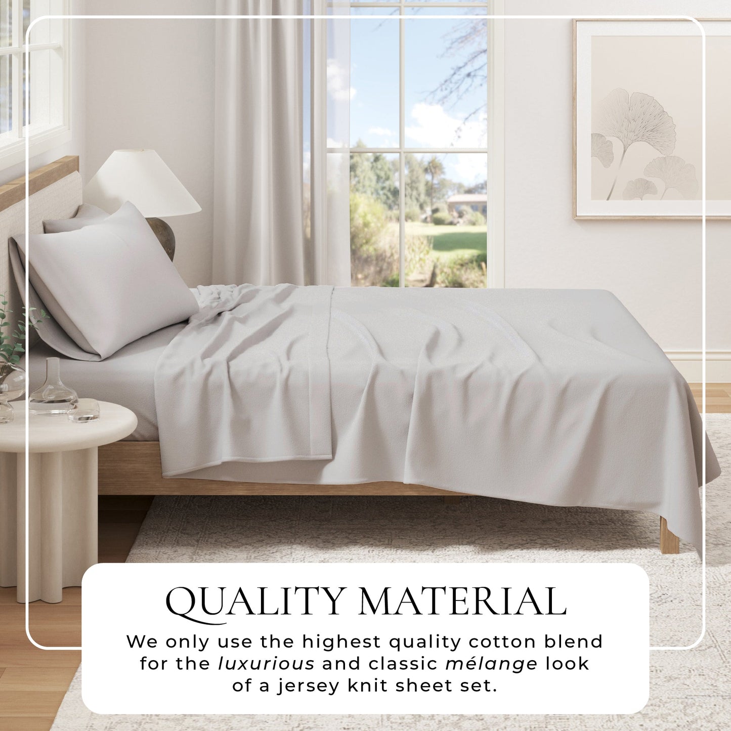 100% Organic Cotton Jersey Knit Sheets Great Bay Home