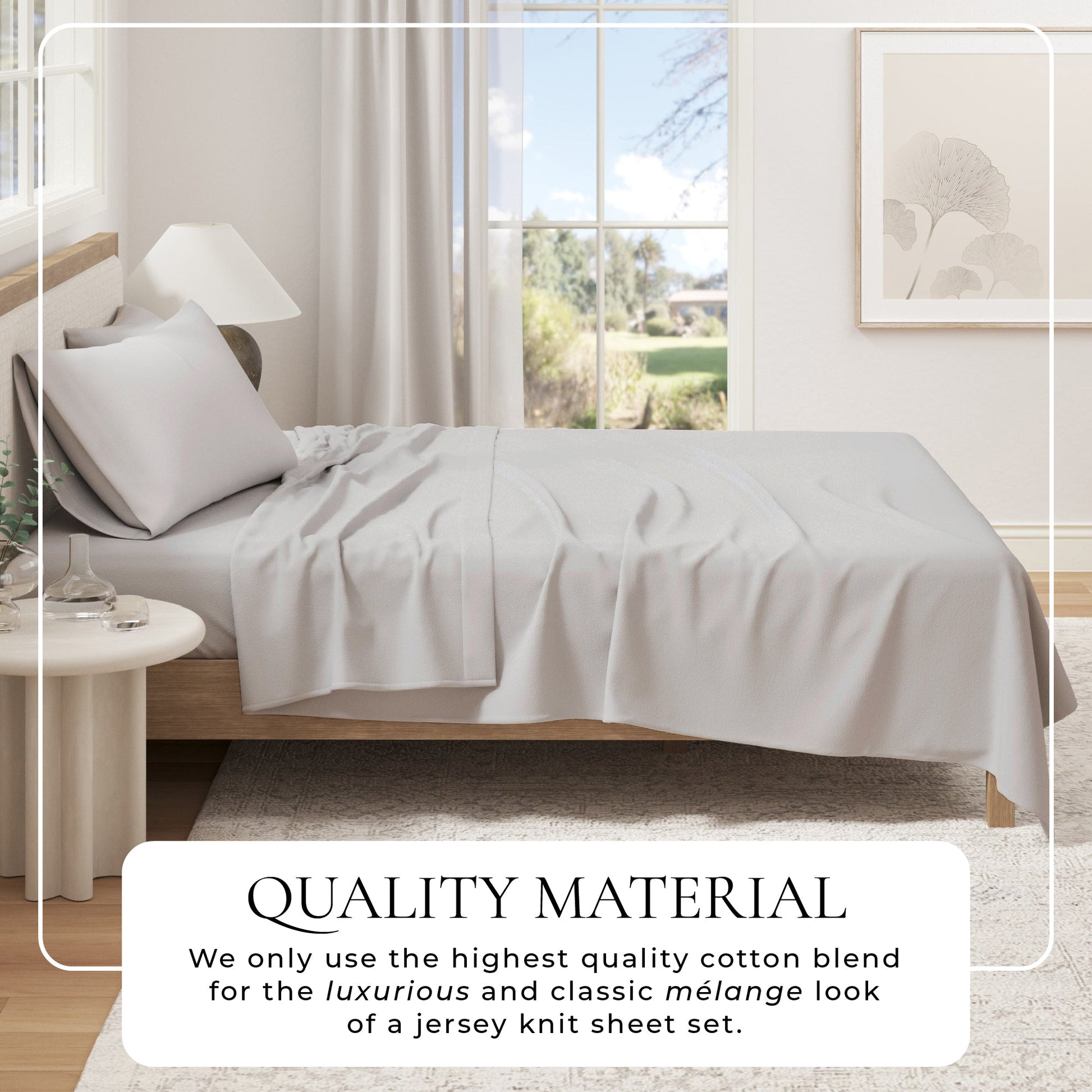100% Organic Cotton Jersey Knit Sheets Great Bay Home