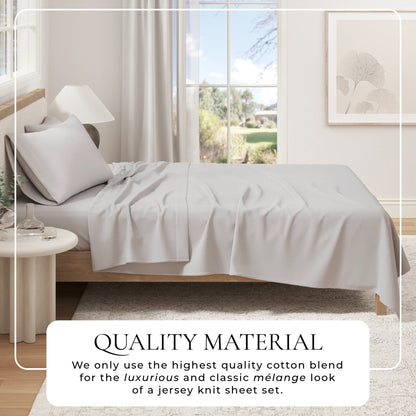 100% Organic Cotton Jersey Knit Sheets Great Bay Home