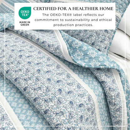 3-Piece Stripe Quilt - Kadi Collection