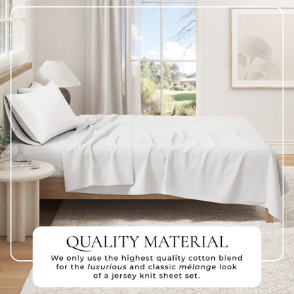 100% Organic Cotton Jersey Knit Sheets Great Bay Home