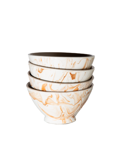 Marbled Terra Ramen Bowl - Set of 4