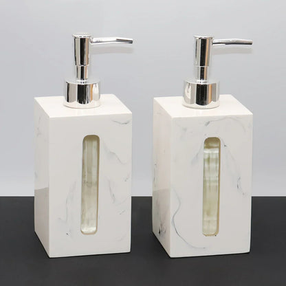 Resin Soap Dispenser, Freestanding Countertop Lotion Pump Bottle, Visible Capacity Liquid Hand Soap Dispenser, No Electricity Needed, for Bathroom, Kitchen, Laundry Room, Shampoo, Body Wash, Lotion