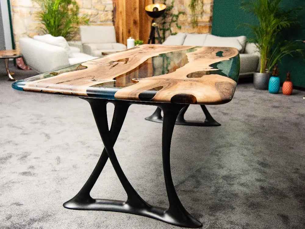 Custom Epoxy Resin Dining Room Table | Osso Dining Table