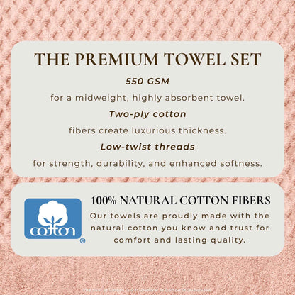 Cotton Diamond Waffle Weave Bath Towel Set - Grayson Collection