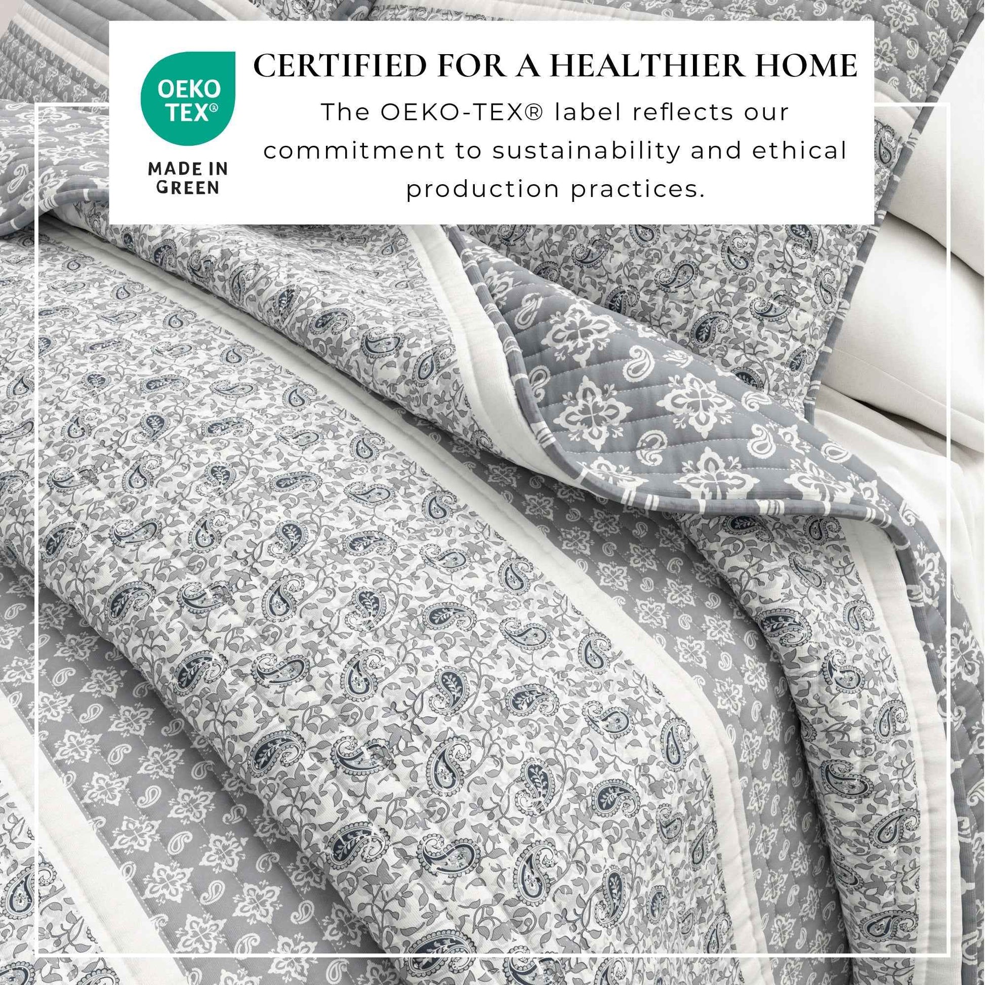 3-Piece Stripe Quilt - Kadi Collection